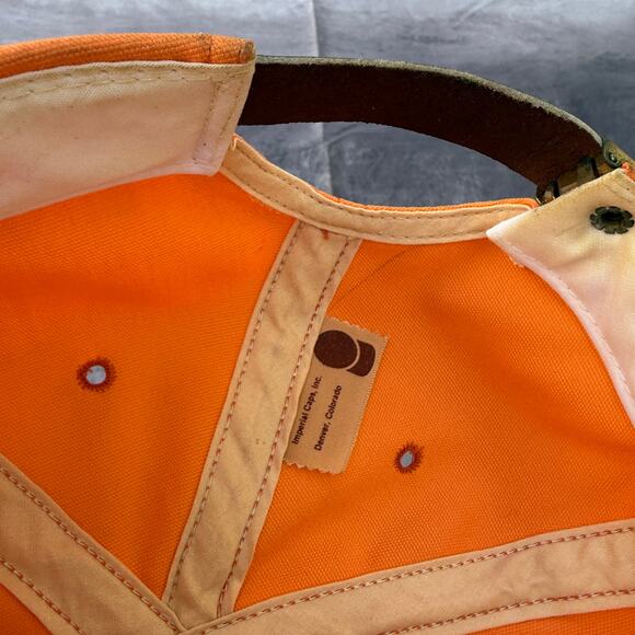 Vintage 70's 1976 USGA National Jr. Golf Championship Orange Roper Snapback Hat - Picture 3 of 5